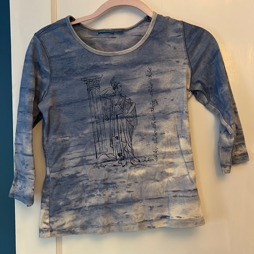 Blue greek goddess long sleeve